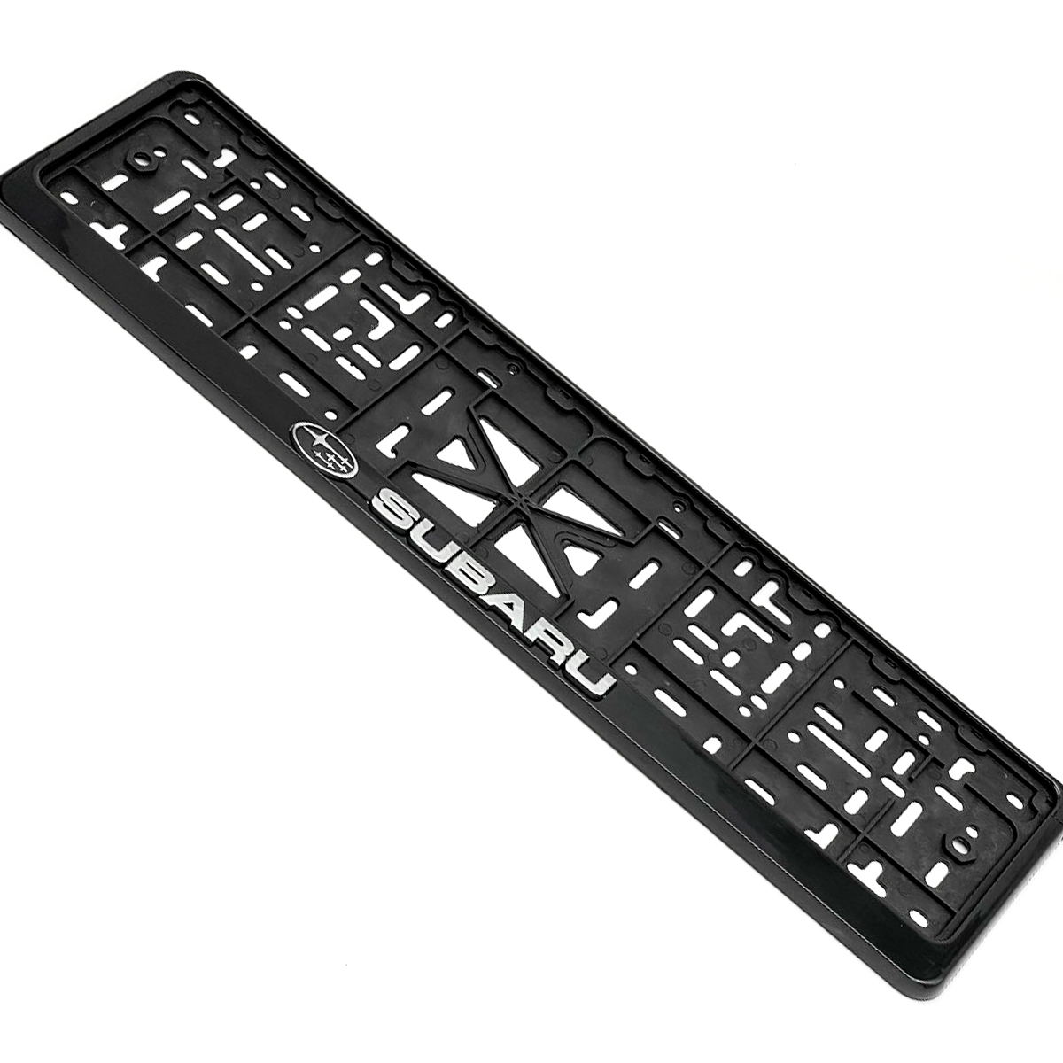Рамка номерного знака EZID-AUTO стандарт SUBARU черная, ABS-пластик, 1шт
