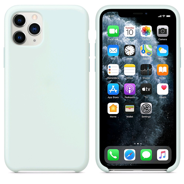 фото Чехол для iphone 11 pro max silicon case 100% org seafoam nobrand