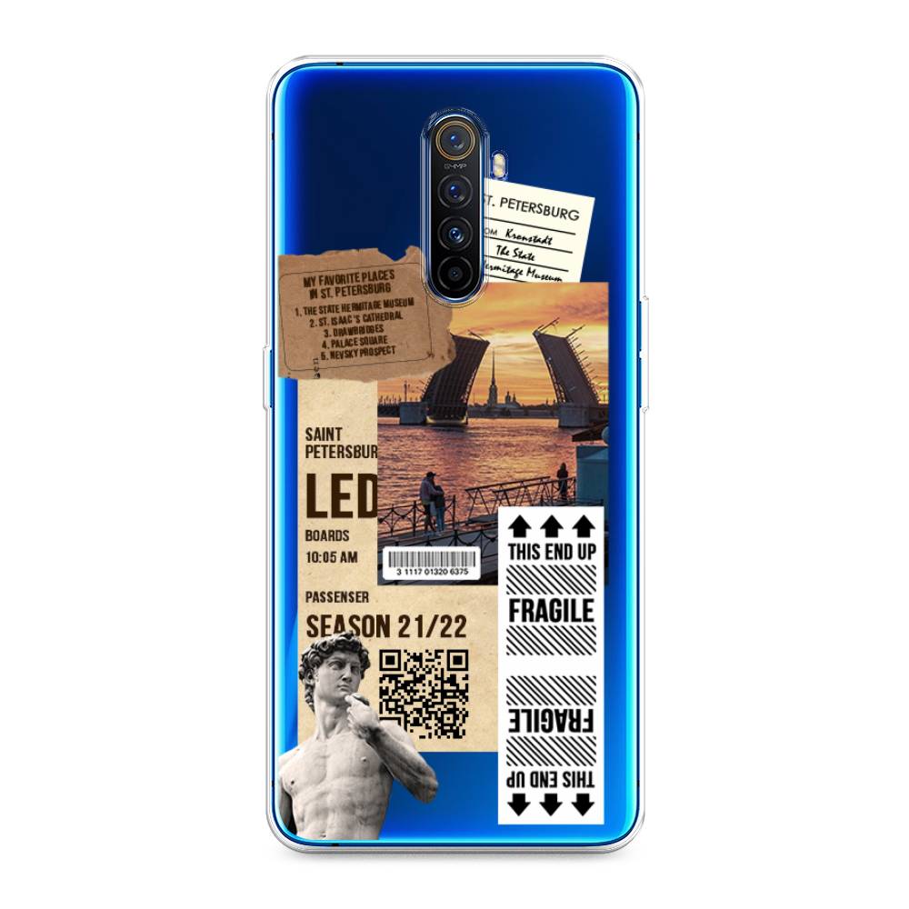 

Чехол на Realme X2 Pro "Санкт-Петербург коллаж", Коричневый;бежевый;белый, 251750-6