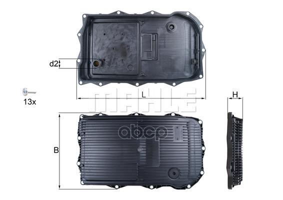 Масляный поддон, АКПП KNECHT/MAHLE HX184KIT