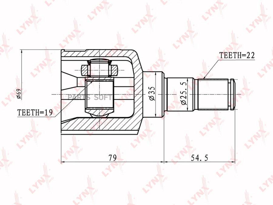 

ШРУС внутр.DAEWOO TICO 95-00/MATIZ 0.8 00=>