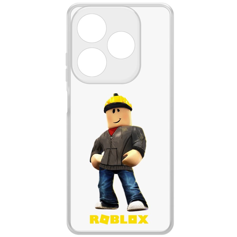 

Чехол-накладка Case Roblox-Строитель для ITEL P55, Прозрачный