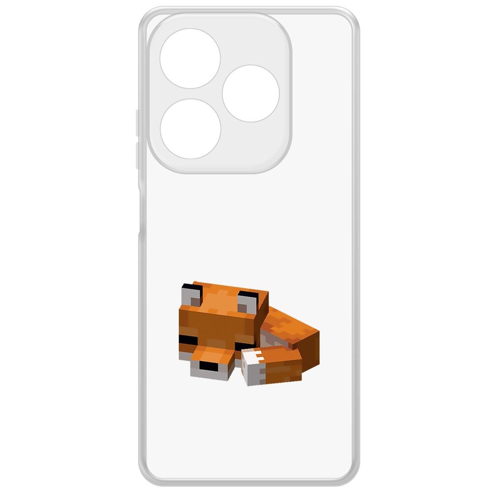 

Чехол-накладка Case Minecraft-Спящий Лисенок для ITEL P55, Прозрачный