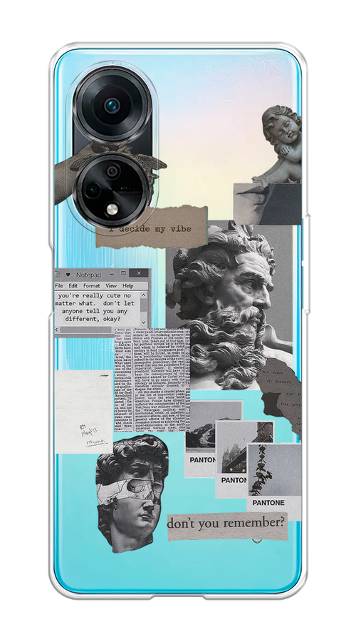 

Чехол на Oppo A98 "Коллаж греческие скульптуры", Бежевый;серый, 2514450-1