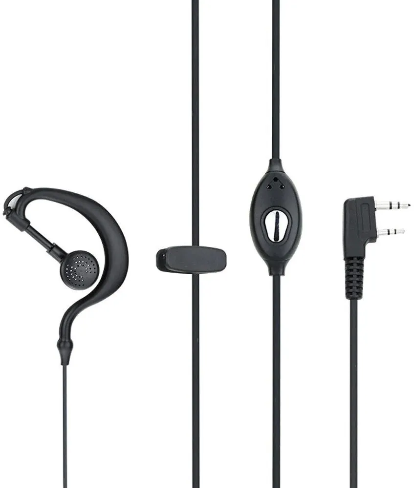 

Гарнитура наушник GSMIN, разъем Кенвуд 2 PIN, 10 штук, Черный, Baofeng