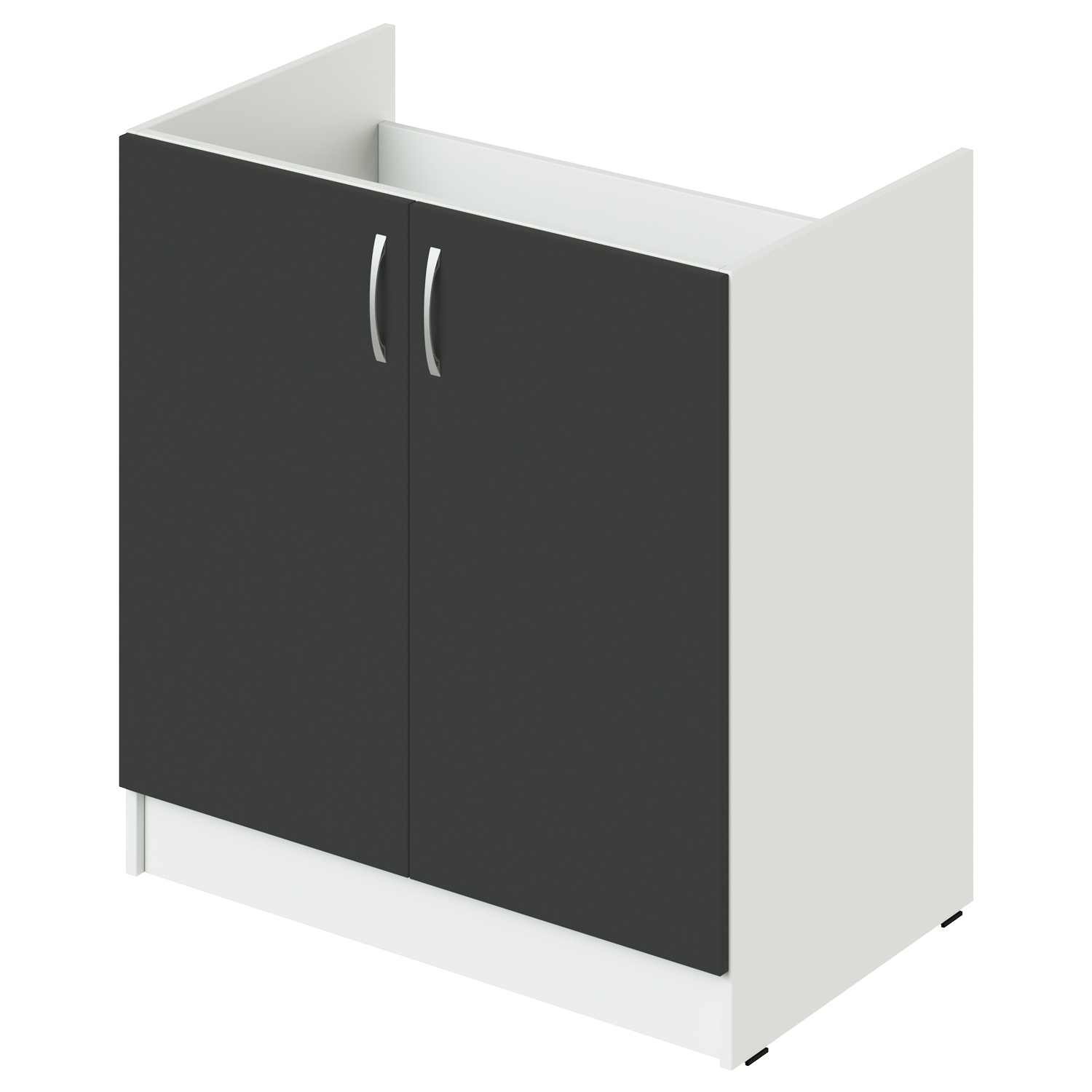 Шкаф-стол рабочий НОРТА 800х500х820 2С без столешницы Серый темный