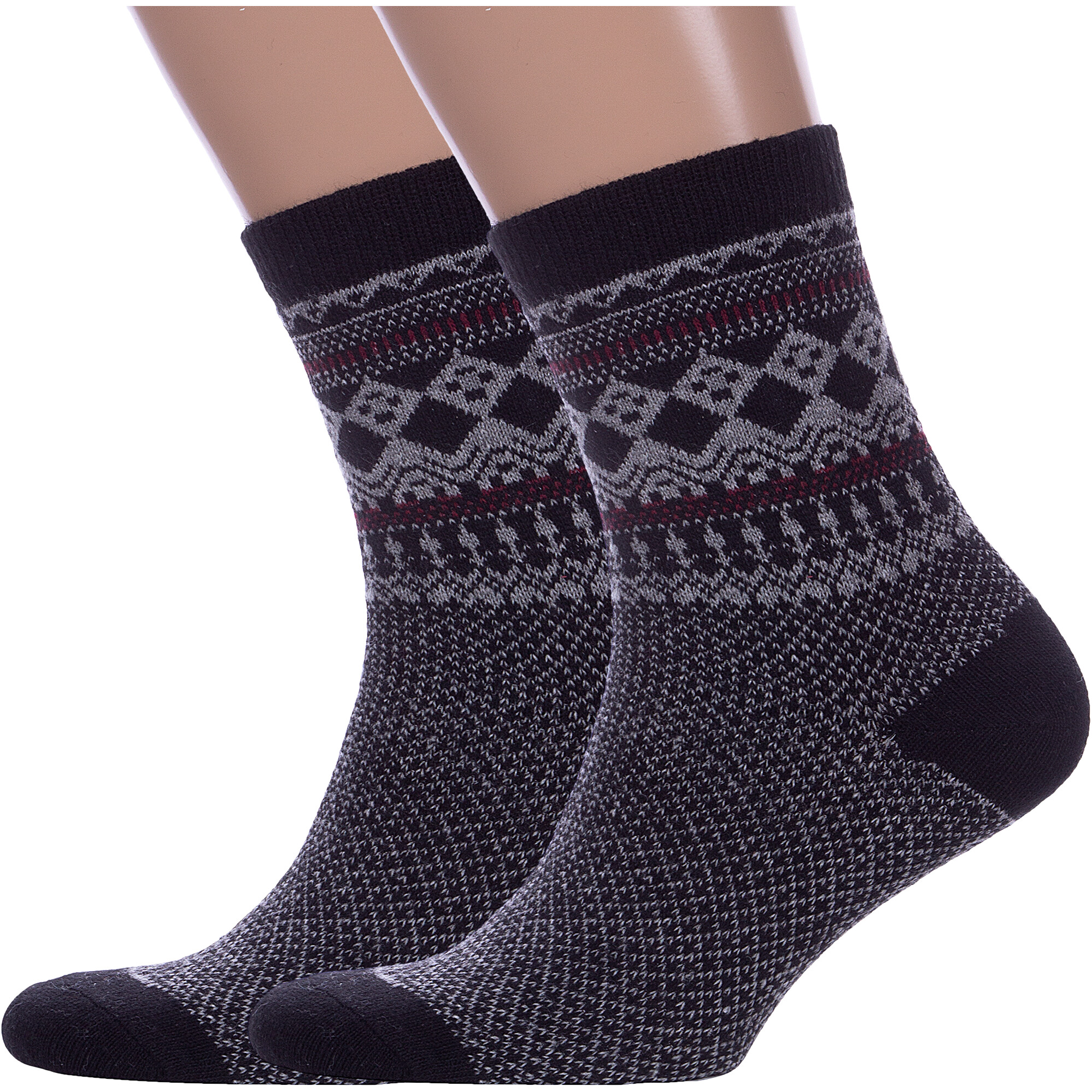 Комплект носков мужских Hobby Line 2-нмш6104 черных 39-44, 2 пары