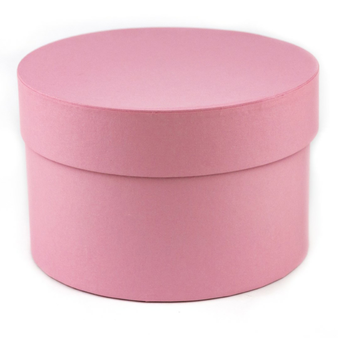 фото Коробка d 15 x h 10 см круглая розовая nobrand