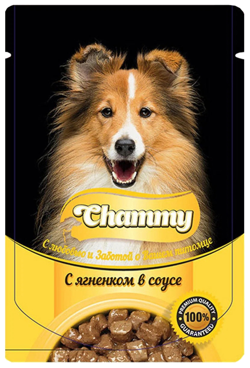 Влажный корм для собак Chammy ягненок в соусе, 85 г
