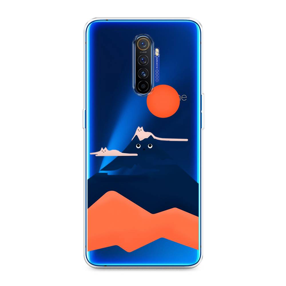 

Чехол на Realme X2 Pro "Кот-гора", Черный;оранжевый, 251750-4
