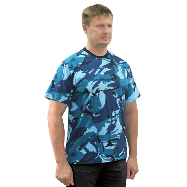 

Футболка мужская NoBrand Cam grey синяя 60 RU, Cam grey