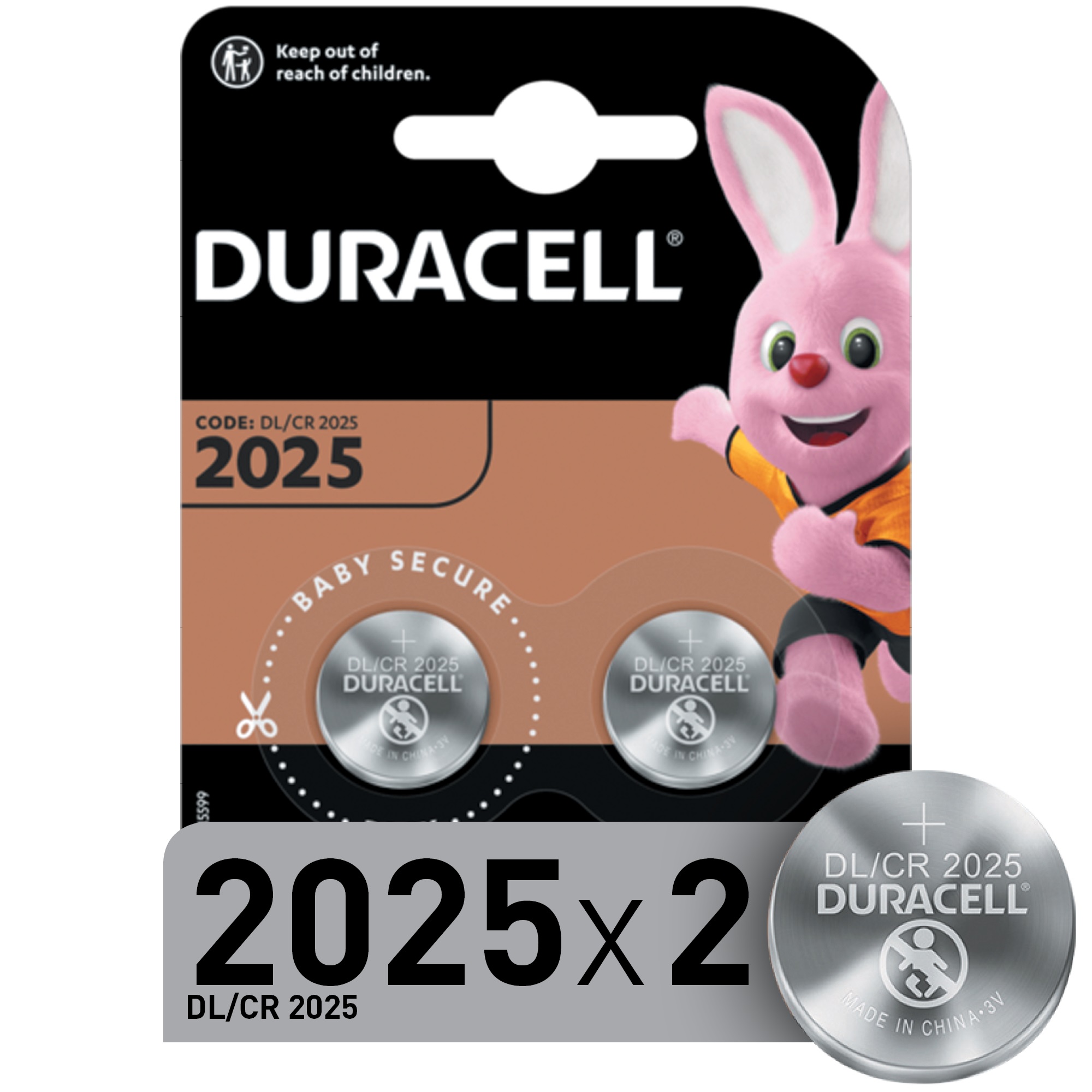 Батарейка Duracell CR2025-2BL 2 шт