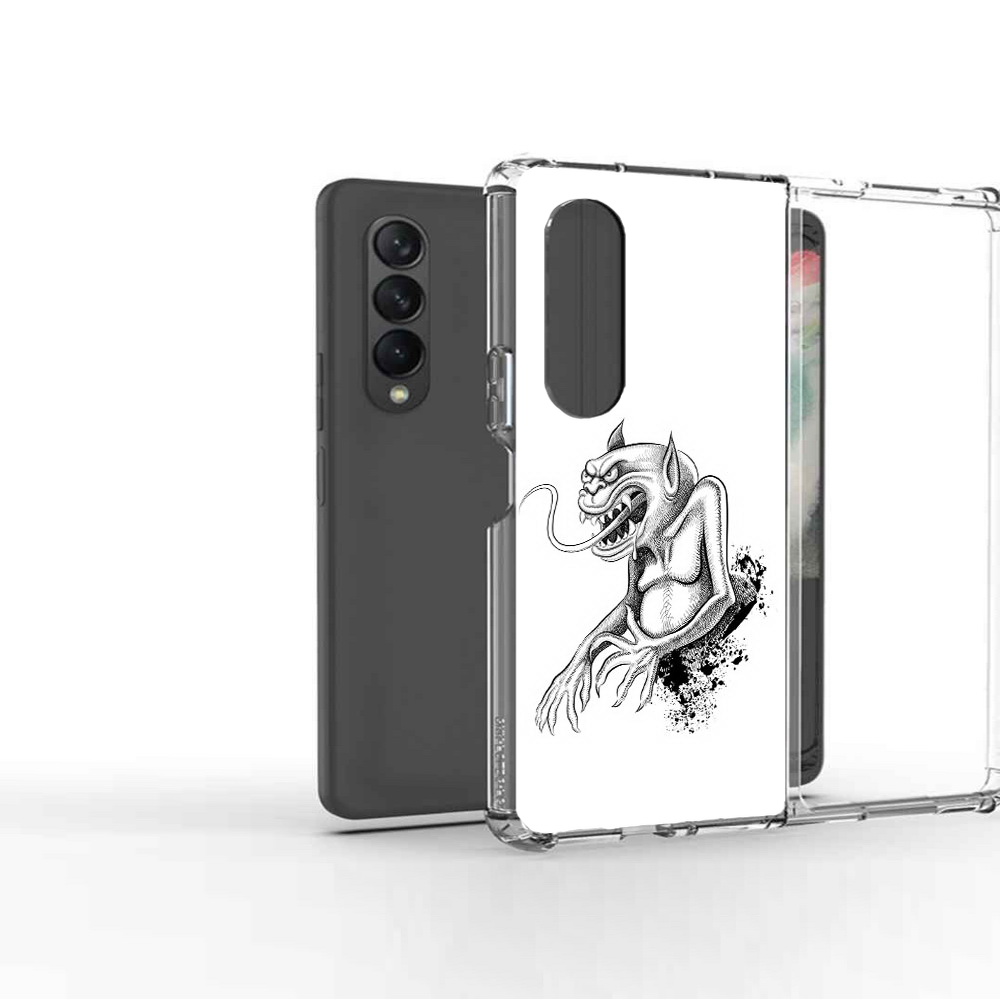 

Чехол MyPads Tocco для Samsung Galaxy Z Fold 3 чорт, Прозрачный, Tocco