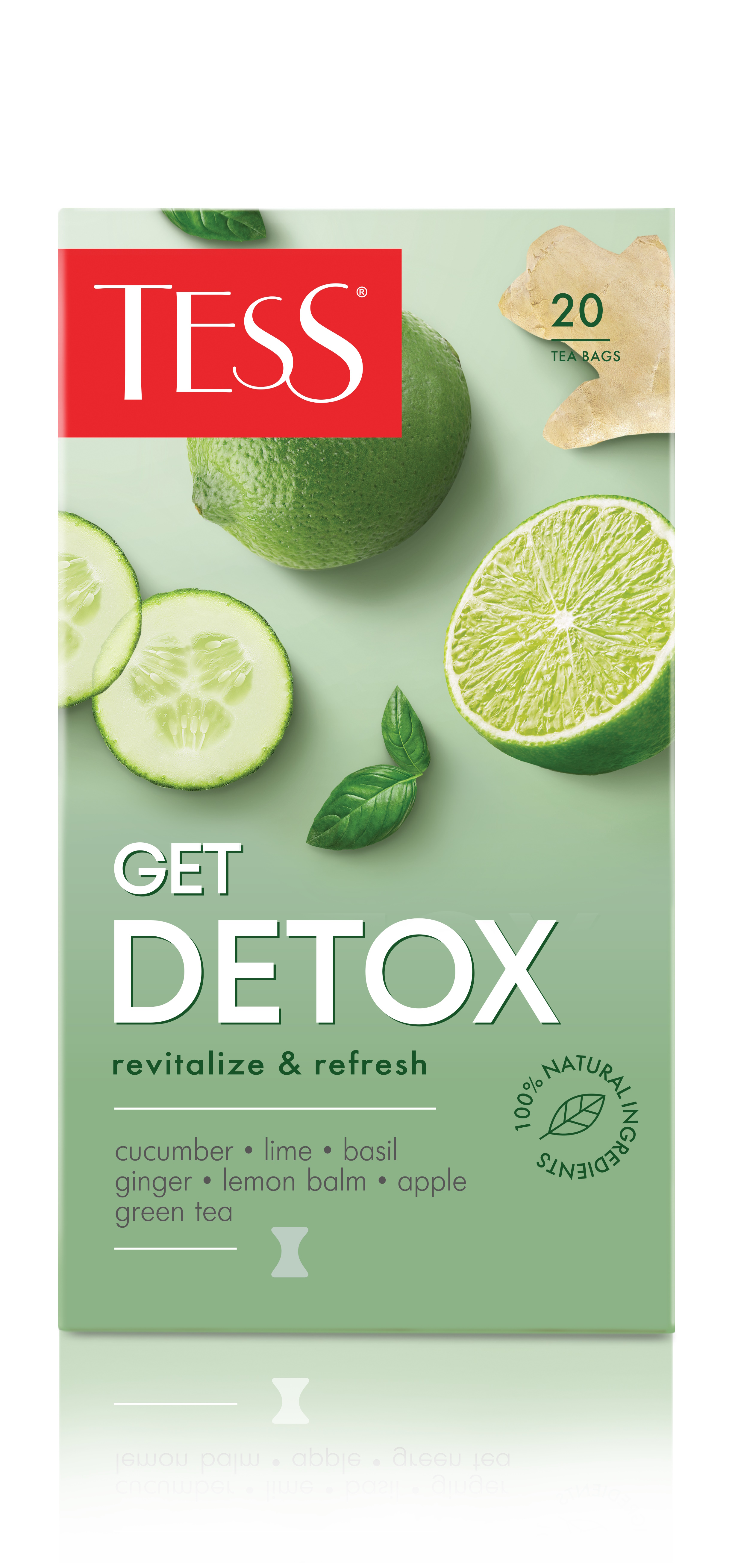 Чай зелёный Tess Get Detox, 20 пакетиков
