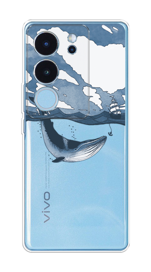

Чехол на Vivo V29 "Большой кит", Синий, 269350-1