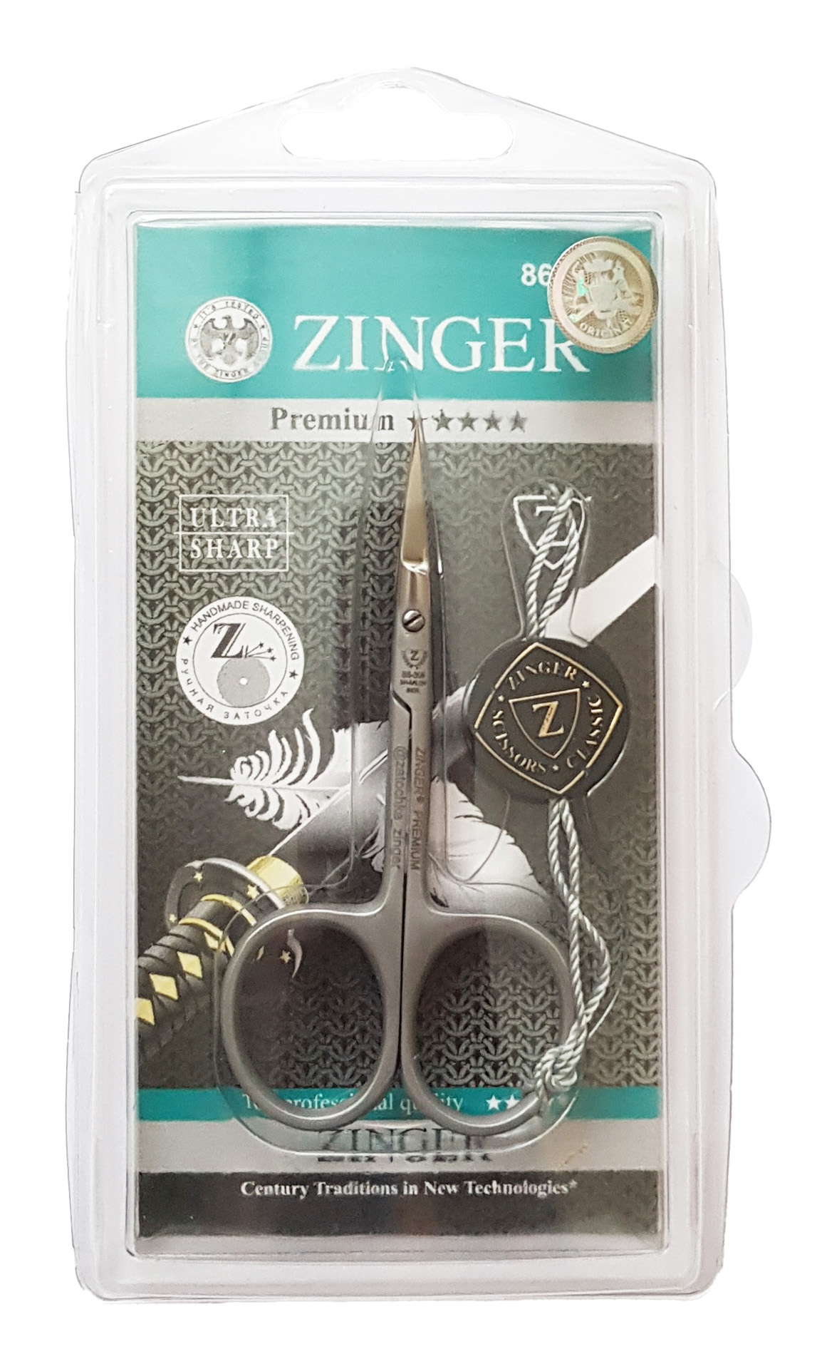 Маникюрные ножницы Zinger BS308 FFD RS SH-Salon ZP с профессиональной ручной заточкой инструмент для обработки кутикулы runail