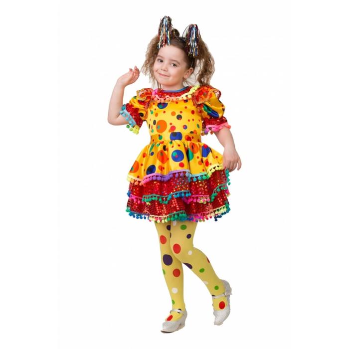 JEANEES Карнавальный костюм Хлопушка, сатин, платье, ободок, р. 34, рост 134 см