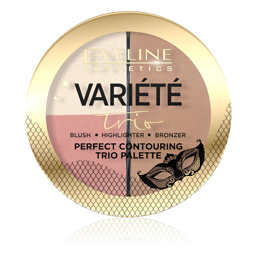 Палетка для контуринга EVELINE VARIETE тон 02 medium eveline палетка для контуринга variete