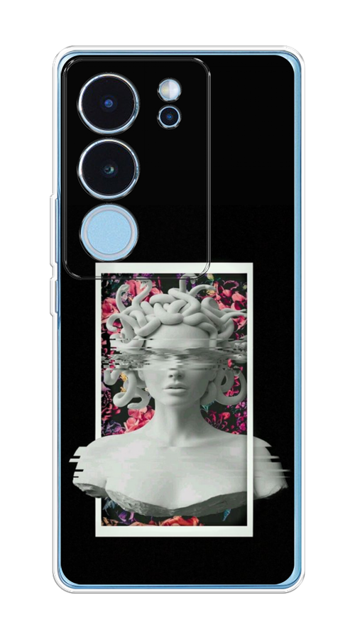 

Чехол на Vivo V29 "Web Punk Медуза Горгона", Черный;серый, 269350-1