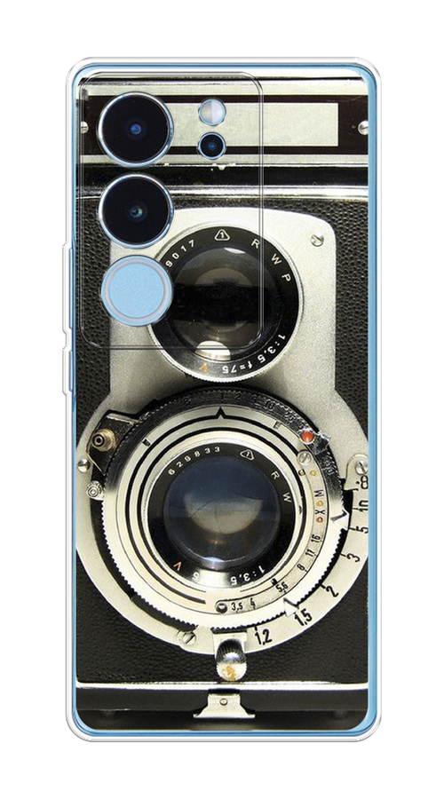 

Чехол на Vivo V29 "Старинный фотоаппарат", Серый;черный, 269350-1
