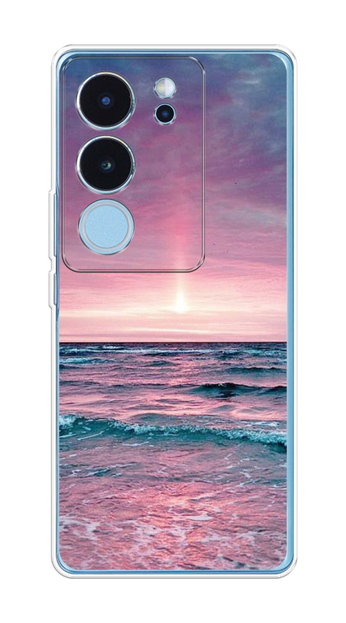 

Чехол на Vivo V29 "Восход 3", Розовый;голубой, 269350-1