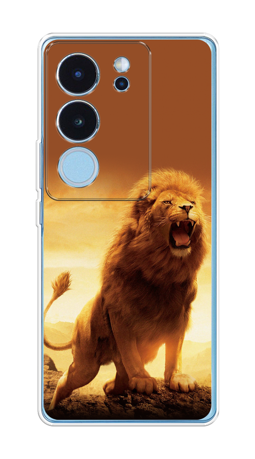 

Чехол на Vivo V29 "Львиный рык", Коричневый;желтый;оранжевый, 269350-1