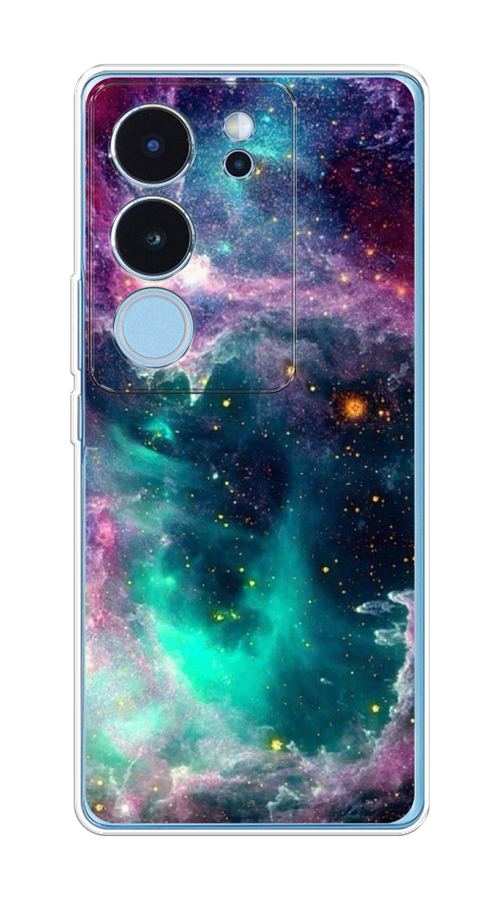 

Чехол на Vivo V29 "Звездные облака", Розовый;бежевый, 269350-1