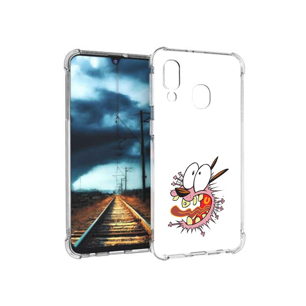 

Чехол MyPads Tocco для Samsung Galaxy A40 испуганный бобик (PT128655.504.381), Прозрачный, Tocco