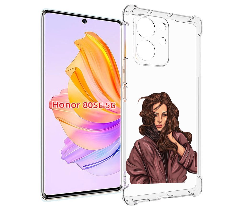 

Чехол MyPads Арт рисунок девушки для Honor 80 SE, Прозрачный, Tocco