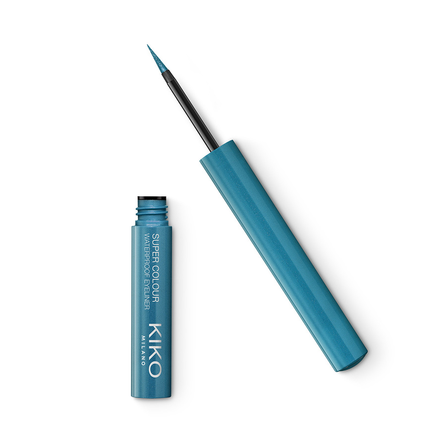 Подводка для глаз Kiko Milano Super colour waterproof eyeliner 04 Зелено-Бирюзовый 1,7 мл подводка для глаз kiko milano intense colour стойкая 10 металлический зеленый плющ 1 2 г