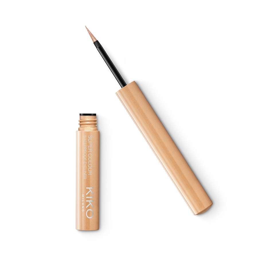 Подводка для глаз Kiko Milano Super colour waterproof eyeliner 02 Золото 1,7 мл румяна deborah milano super blush 1 роза