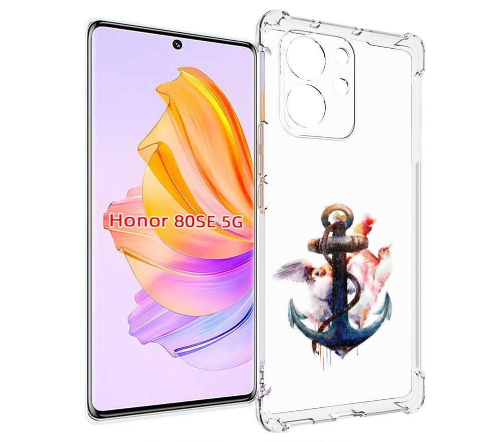 

Чехол MyPads якорь с птицами для Honor 80 SE, Прозрачный, Tocco