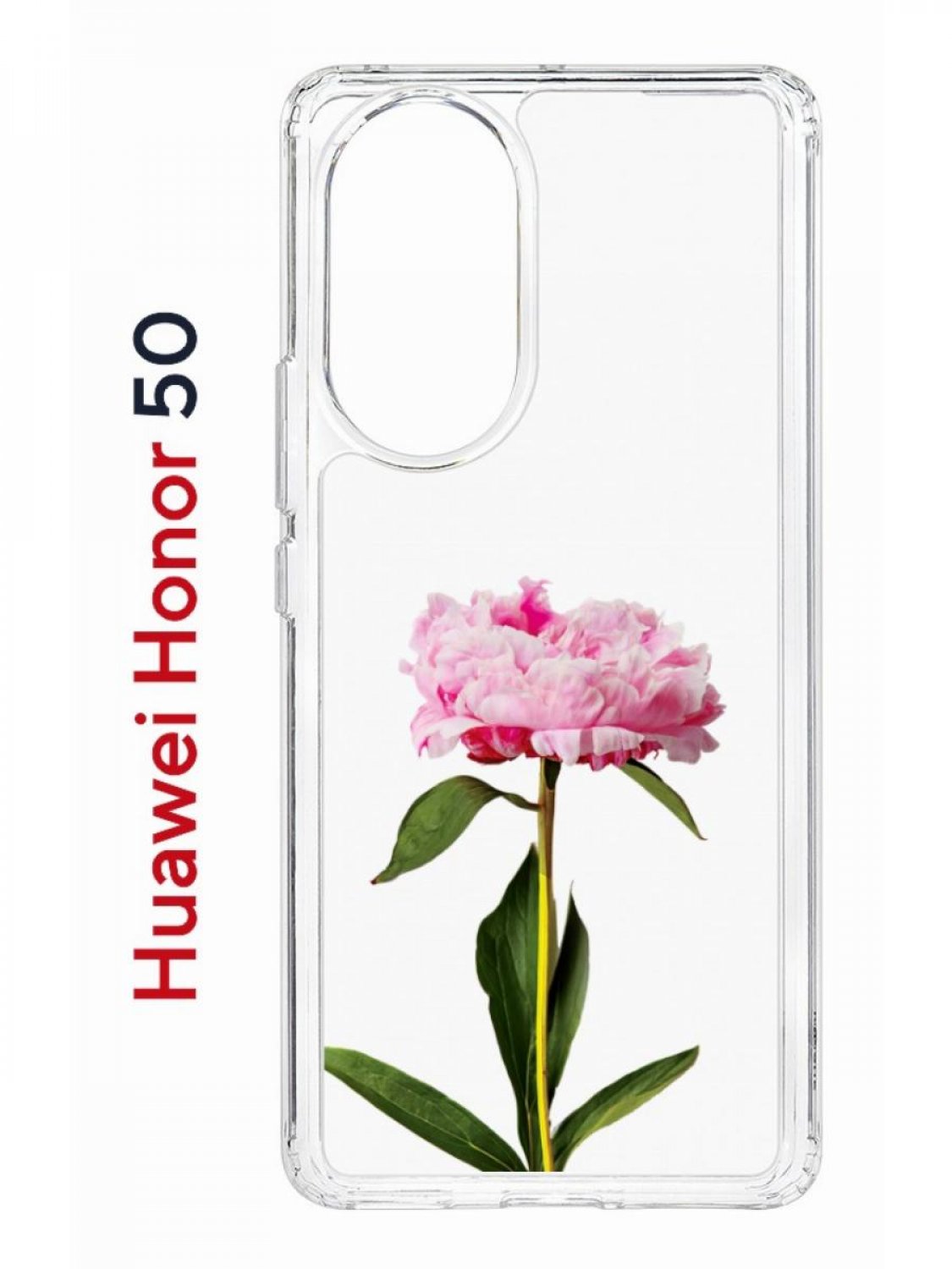 Чехол на Honor 50, Huawei Nova 9 с принтом Kruche Print Пион, противоударный бампер