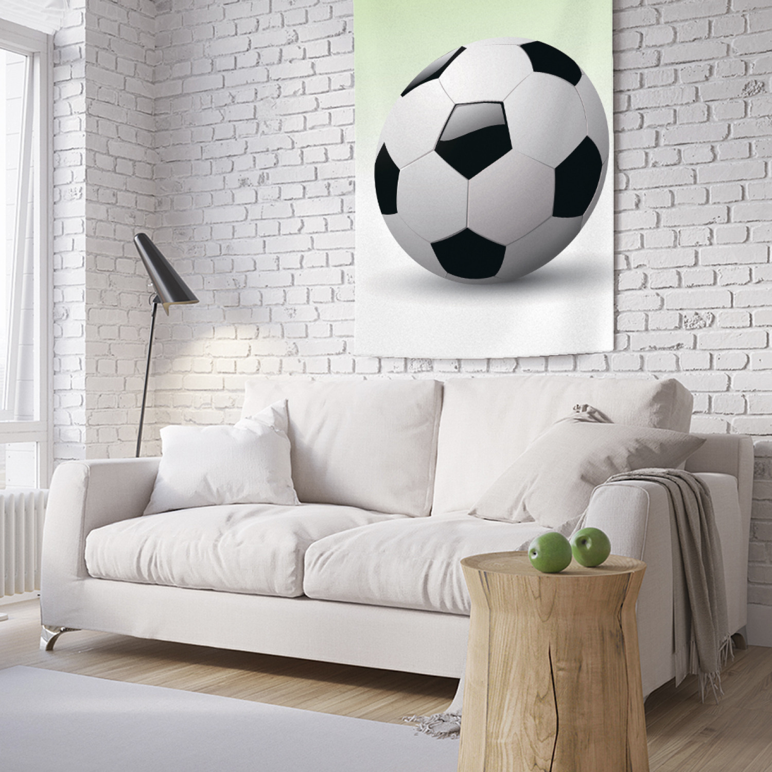 фото Вертикальное фотопанно на стену joyarty "футбольный мяч", 100x150 см