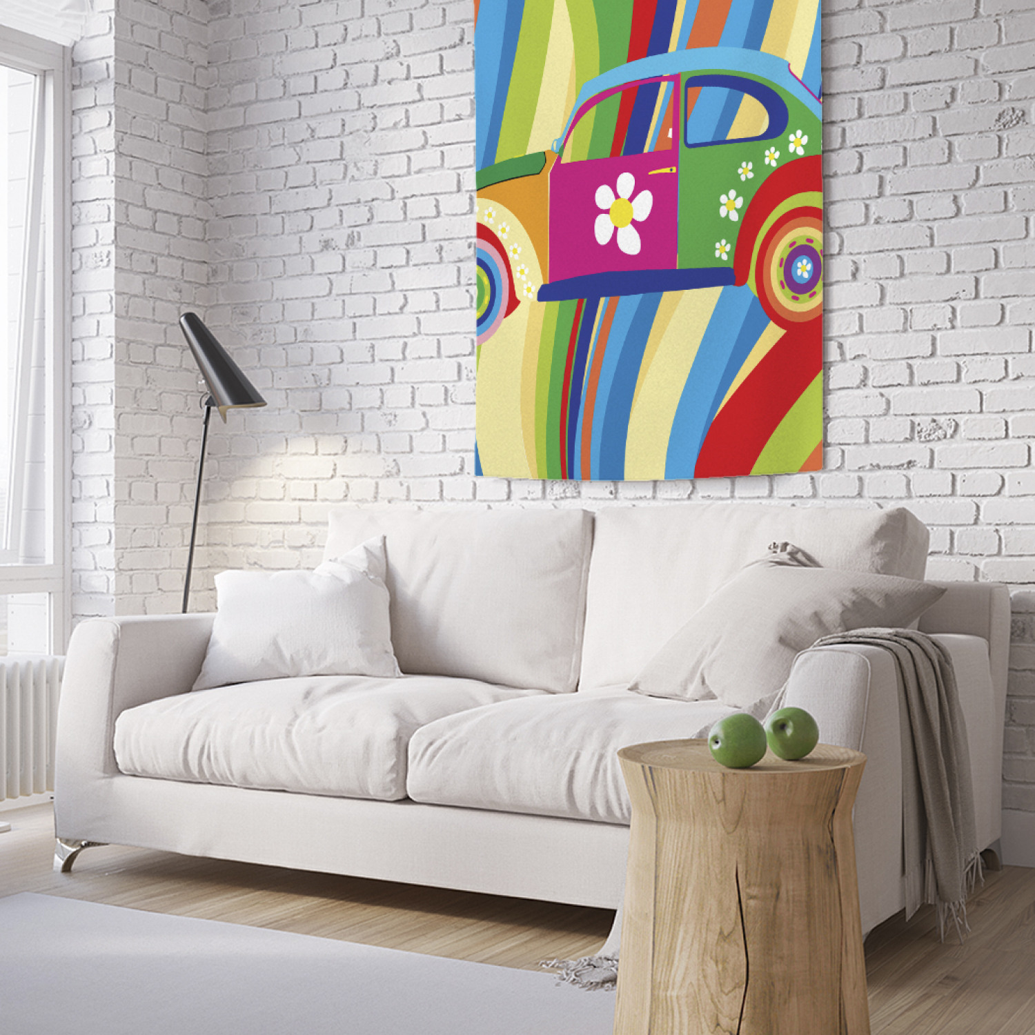 

Вертикальное фотопанно на стену JoyArty Цветочная малолитражка 100x150 см, Цветочная малолитражка