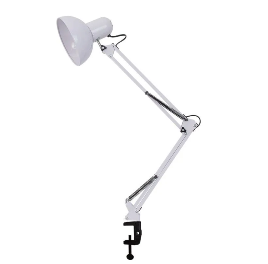 

Настольная лампа на струбцине Е27, цвет белый, LampE27S