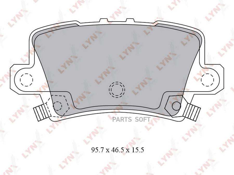 

Тормозные колодки LYNXauto задние для Honda Civic 1.4-2.2D 2006- BD3432
