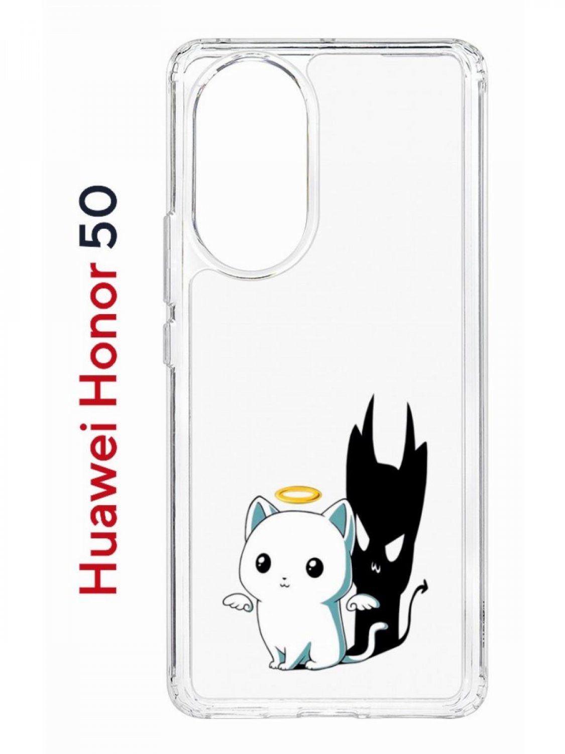 Чехол на Honor 50, Huawei Nova 9 с принтом Kruche Print Angel Demon, противоударный бампер