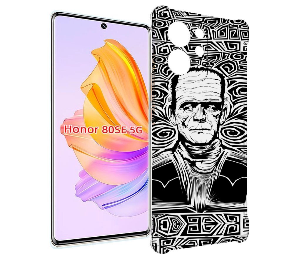 

Чехол MyPads франкенштейн черно белый для Honor 80 SE, Прозрачный, Tocco