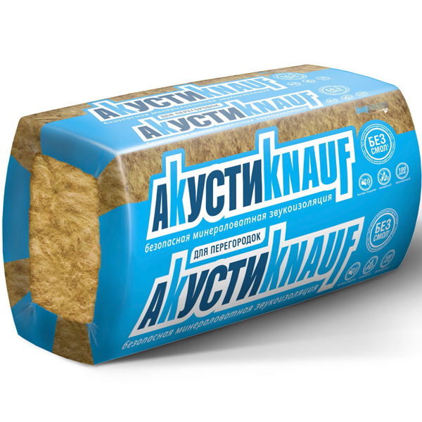 KNAUF АкустиKnauf звукоизоляция 1230х610х50мм (12м2=0,6м3) (упак. 16шт.)