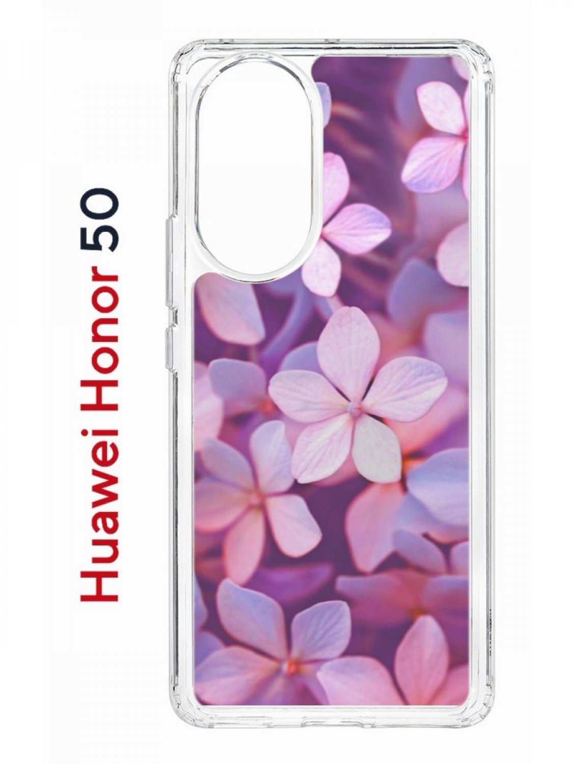 Чехол на Honor 50, Huawei Nova 9 с принтом Kruche Print Гортензия, противоударный бампер