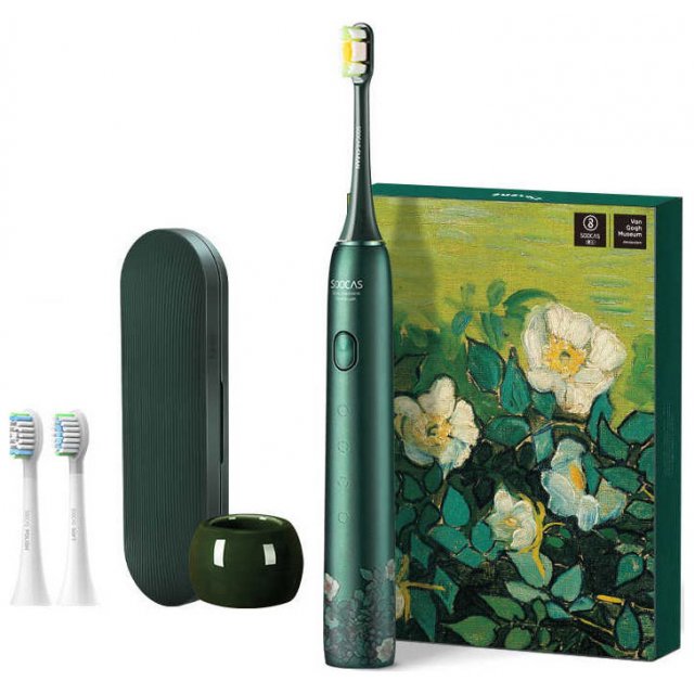 фото Зубная щетка электрическая soocas toothbrush x3u van gogh museum design green xiaomi