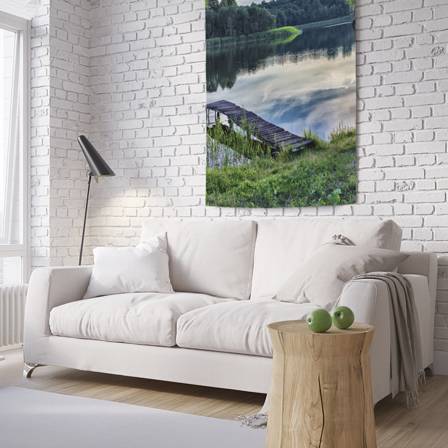 

Вертикальное фотопанно на стену JoyArty Кладка у реки 100x150 см, Кладка у реки