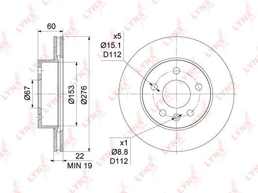 

Диск торм.пер.MERCEDES V200-280(W638) 96-03