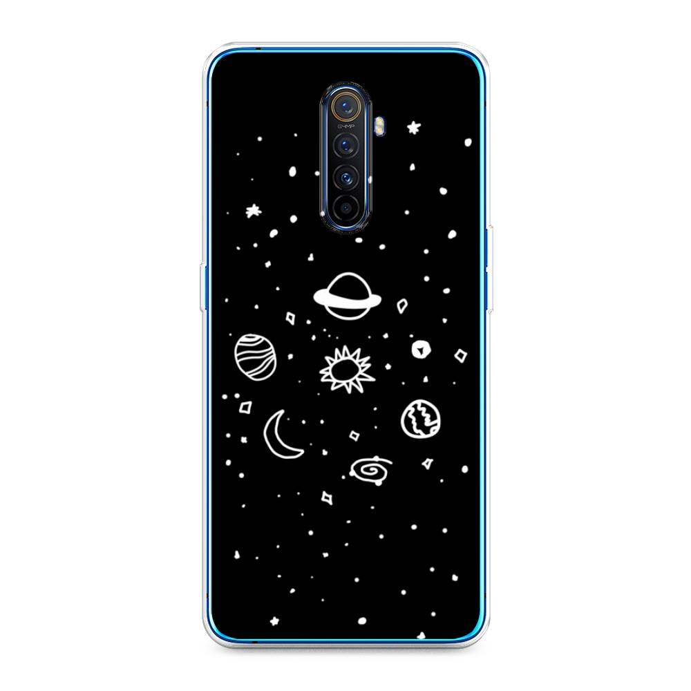 

Чехол на Realme X2 Pro "Дудл солнечной системы", Бежевый;серый, 251750-2
