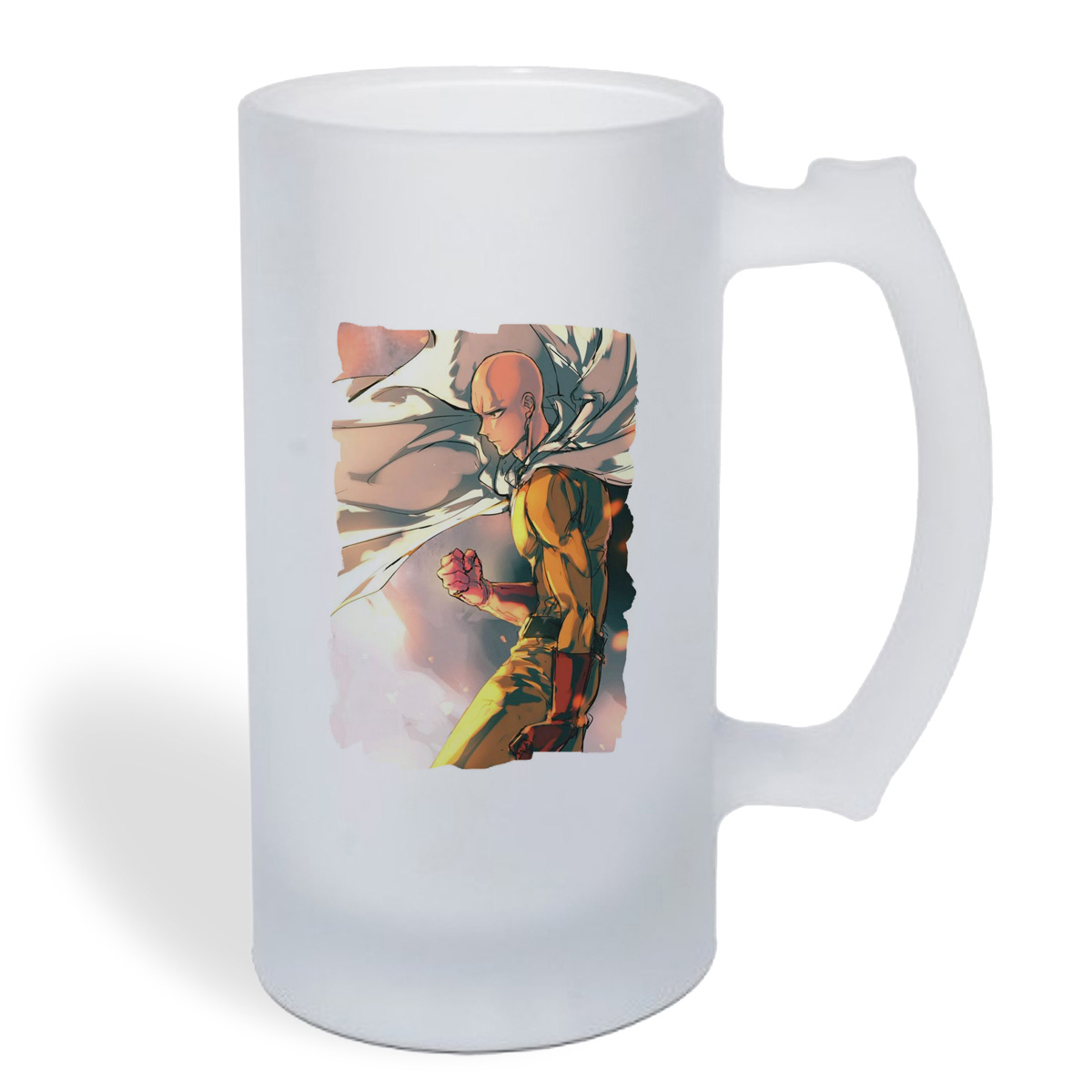 

Кружка пивная CoolPodarok ВанПанчМэн Плащ OnePunchMan Plasch завис в воздухе как супермэн