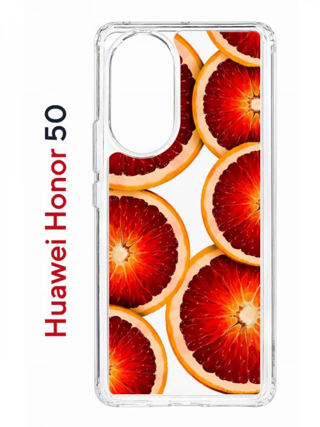 Чехол на Honor 50, Huawei Nova 9 с принтом Kruche Print Orange, противоударный бампер