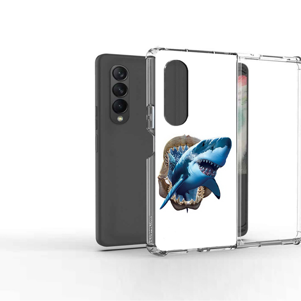 

Чехол MyPads Tocco для Samsung Galaxy Z Fold 3 челюсти, Прозрачный, Tocco
