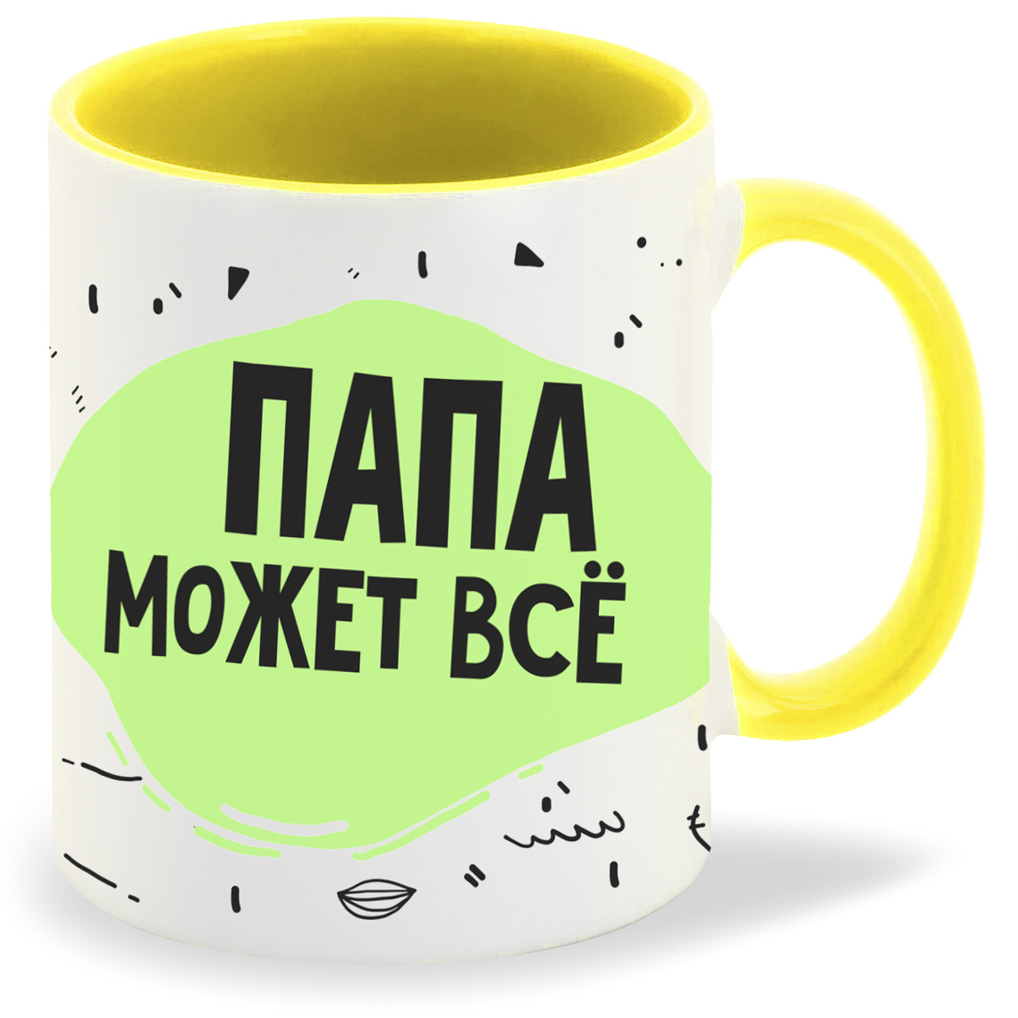 

Кружка CoolPodarok Прикол Папа может все Мопсы