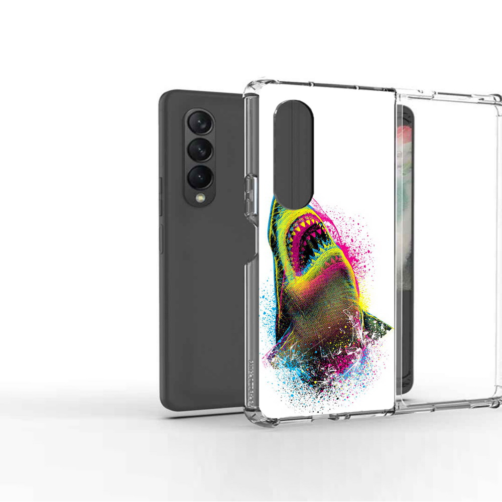 

Чехол MyPads Tocco для Samsung Galaxy Z Fold 3 челюсти-2, Прозрачный, Tocco